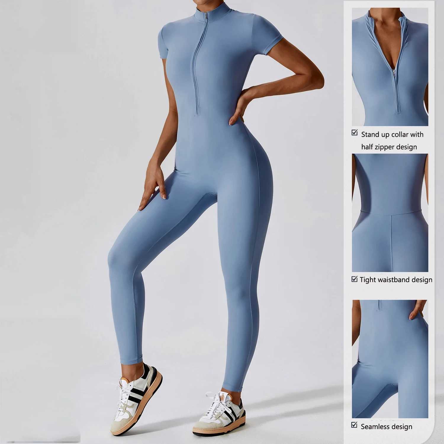 Winter Autumn Womens One-piece Yoga Jumpsuit leggings Long-sleeved Warm ski Overalls Outerwear High Elastic Cycling Bodysuit J251112