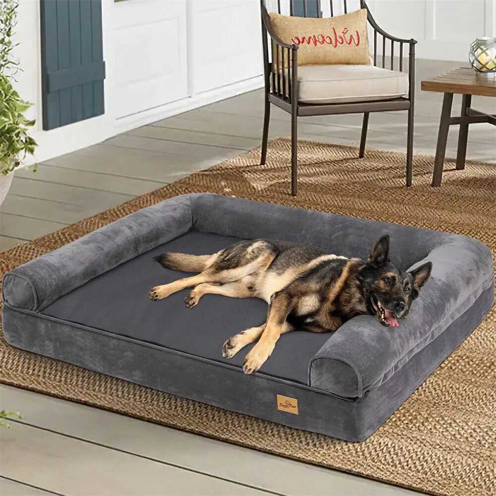 XXXL large sedative dog bed orthodontic memory foam sofa waterproof removable cover plush pad suitable for small medium and large dogs X250412