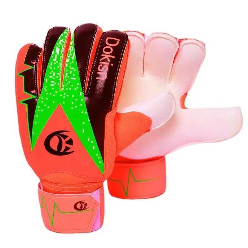 Goalkeeper gloves all finger latex goalkeeper gloves portable anti slip football training gloves football protective equipment for adults and children