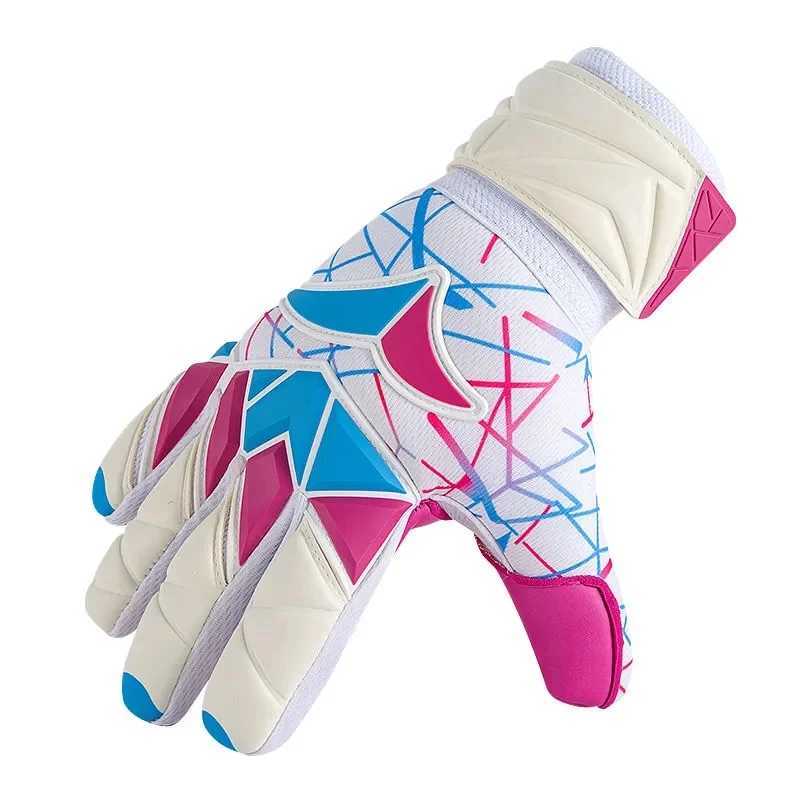 Mens football goalkeeper gloves 4mm thick latex goalkeeper gloves protective game training gloves anti slip inner seamXJ250412