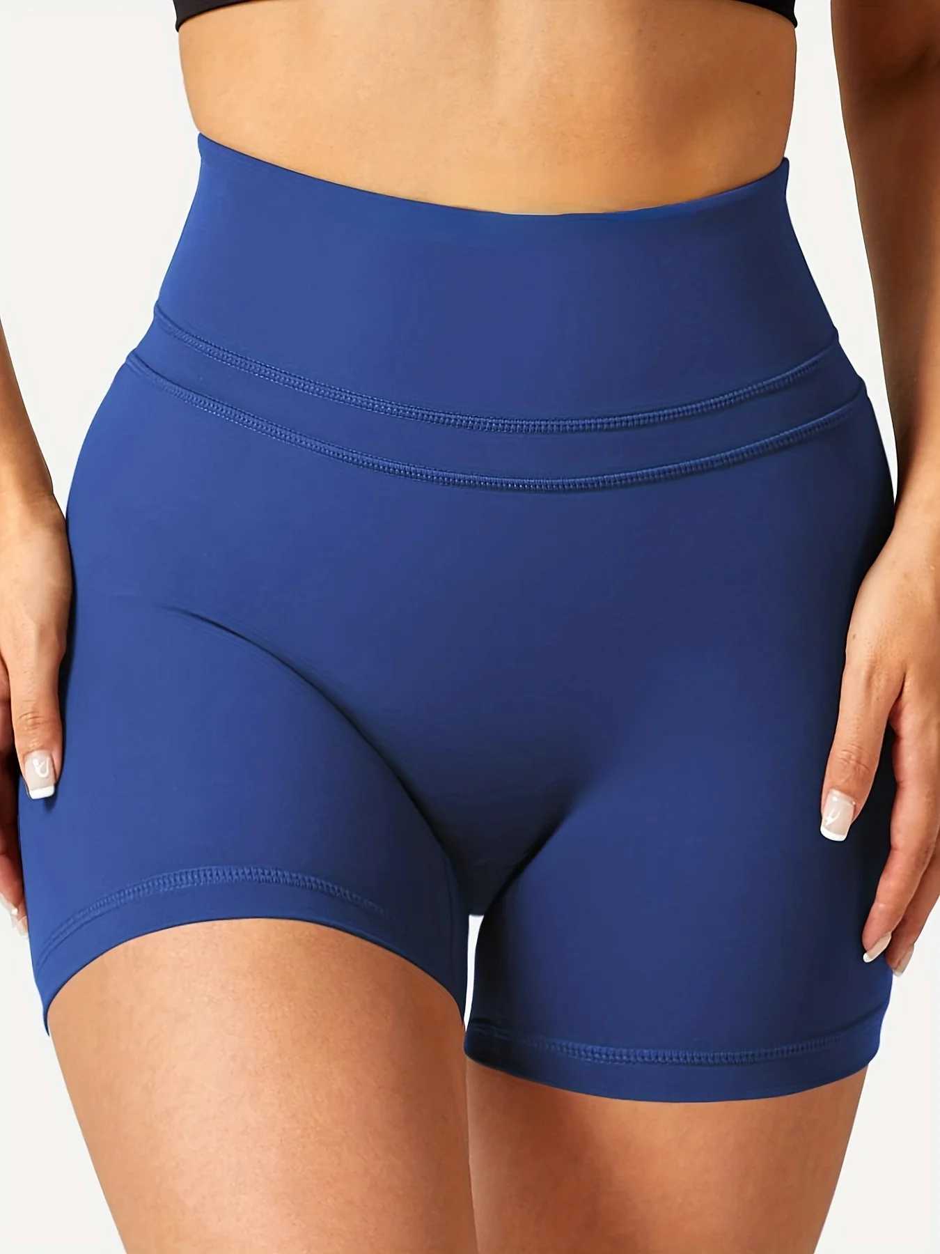 Womens sports shorts high waisted running Scrunch gym yoga cycling shorts womens sportswear Y250412