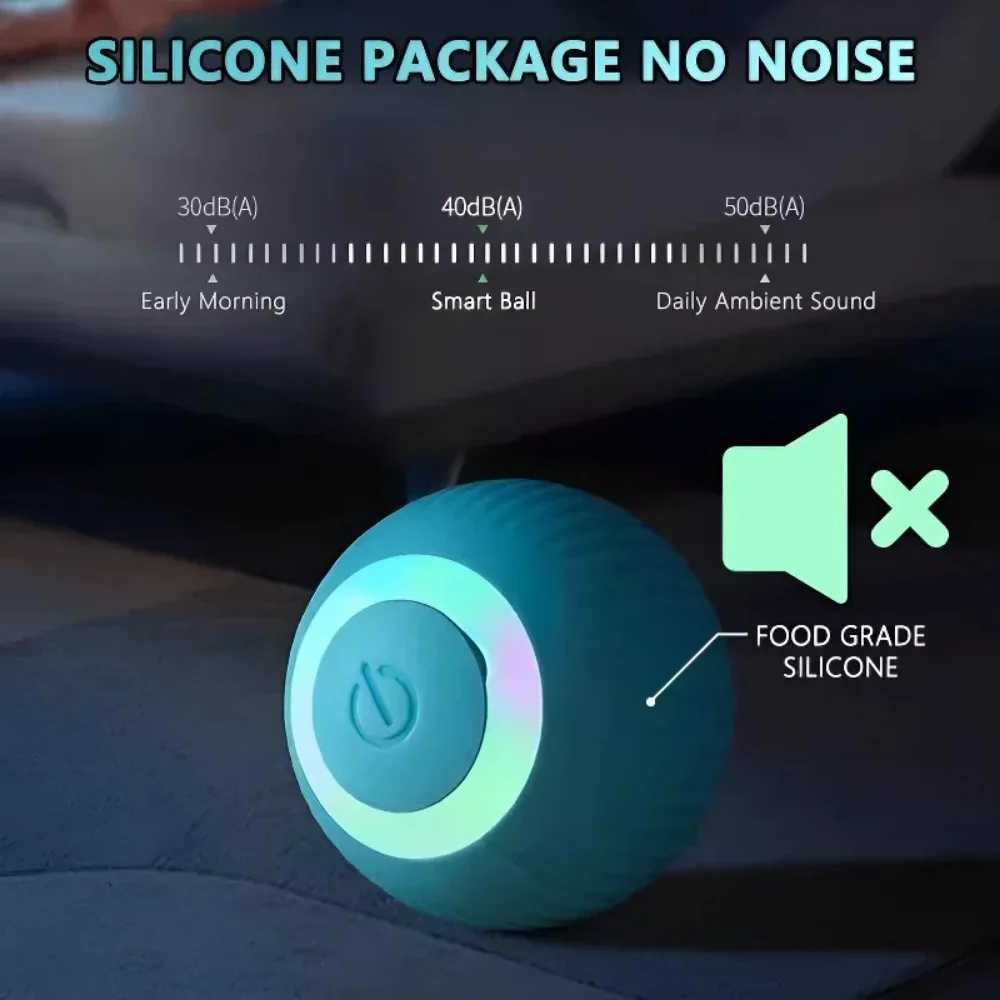 Cat Interactive Ball Intelligent Pet Cat Toy Indoor Automatic Rolling Magic Ball Electronic Interactive Cat Toy Cat Game Accessories Y250412