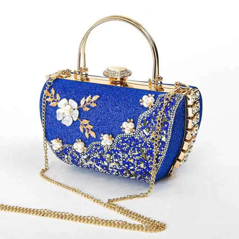 2024 New Arrival Wer Crystal Wedding Bridal Clutch Purse Designer Women's Dinner Party Tail Handbags Dia Bags