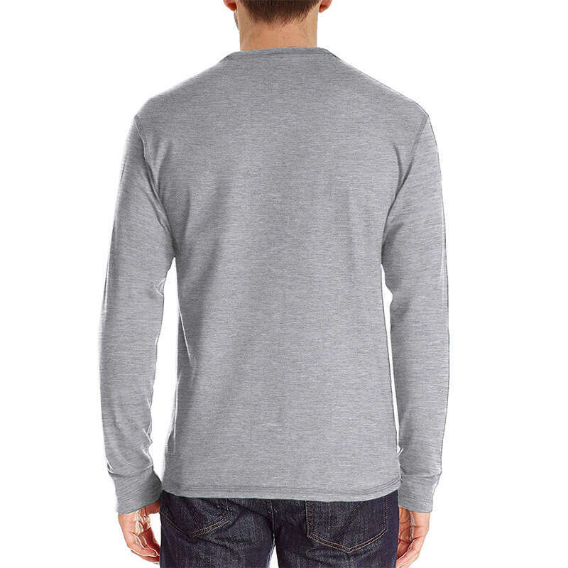 European and American long sleeved round neck base shirt men T-shirt Henry collar top temperament versatile new trend clothing ins