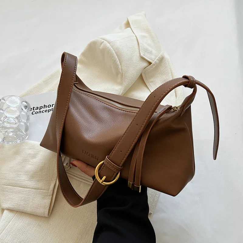 Soft Pu Leather Casual Commuter Womens Shoulder Hobos Bags Versatile Solid Color Ladies Crossbody Bag Simple Female HandbagsT2511112