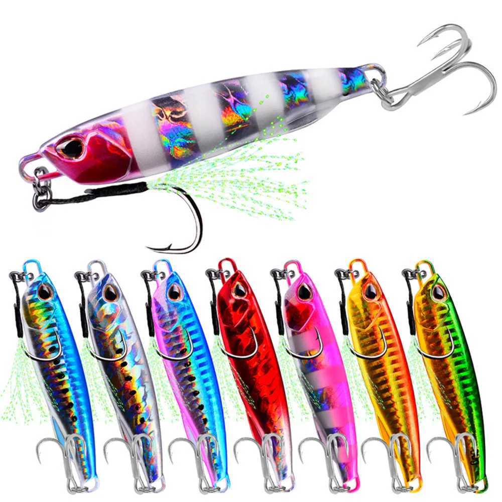 10-60g Metal Jig Fishing Lure Trolling Hard Artificial Bait Bass Fishing Bait Tackle Trout Jigging Lure Jigs Saltwater Lures Z250411