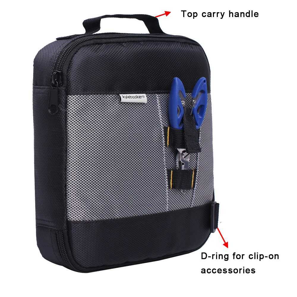10 x8.5 x 2 Black Soft Bait Binder Bag Fishing Lure Storage Wallet Soft Plastics Tackle Box for Worms and Jigs Z250411