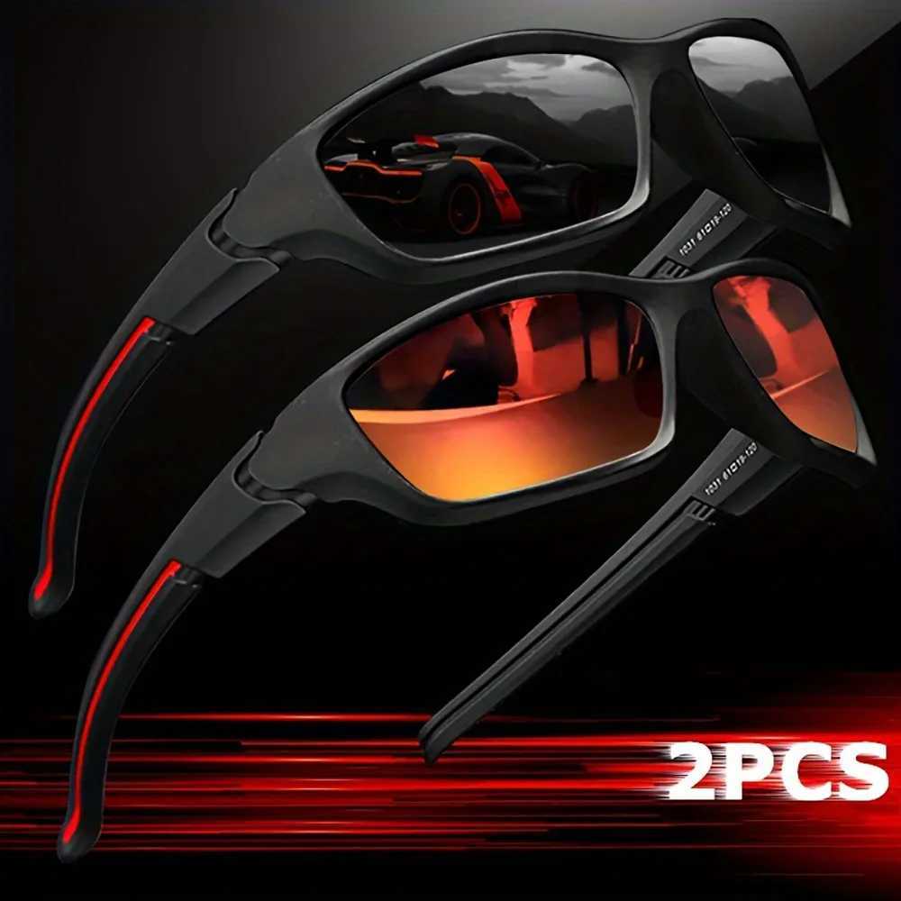 2pcs Advanced Cool Fantasy Polarized Surround Fashion GlassesMens and Womens Outdoor SportsCyclingFishingHikingGolfC250411