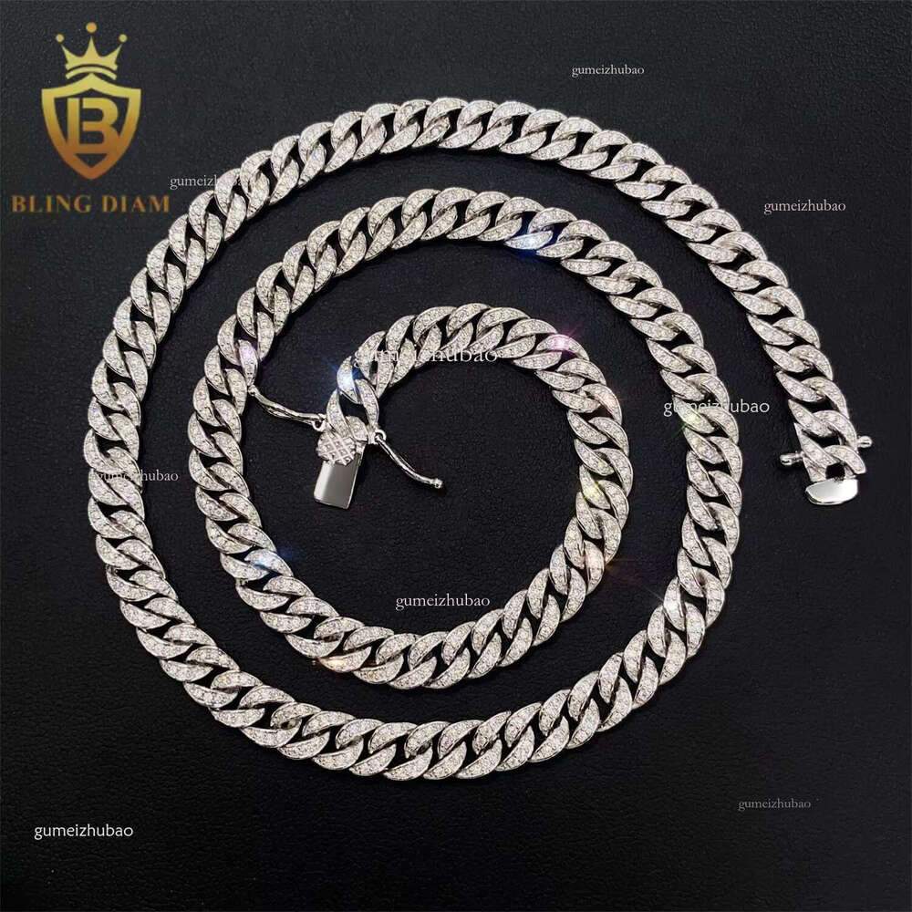 Stylish S Sier Cuban k Chain Unique Wholesale Factory Moissanite Necklaces