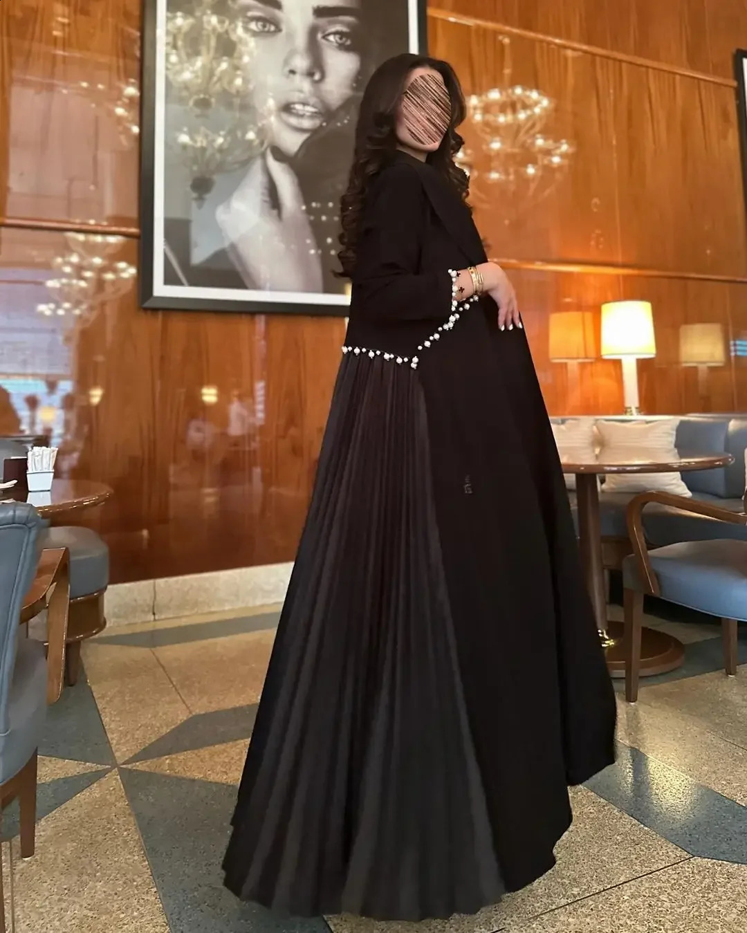 Long Kaftan Eid al Fitr Muslim Abaya Womens Beaded Open Collar Dress Morocco Vesti Doslagos Dubai Robe Jalabia 250411