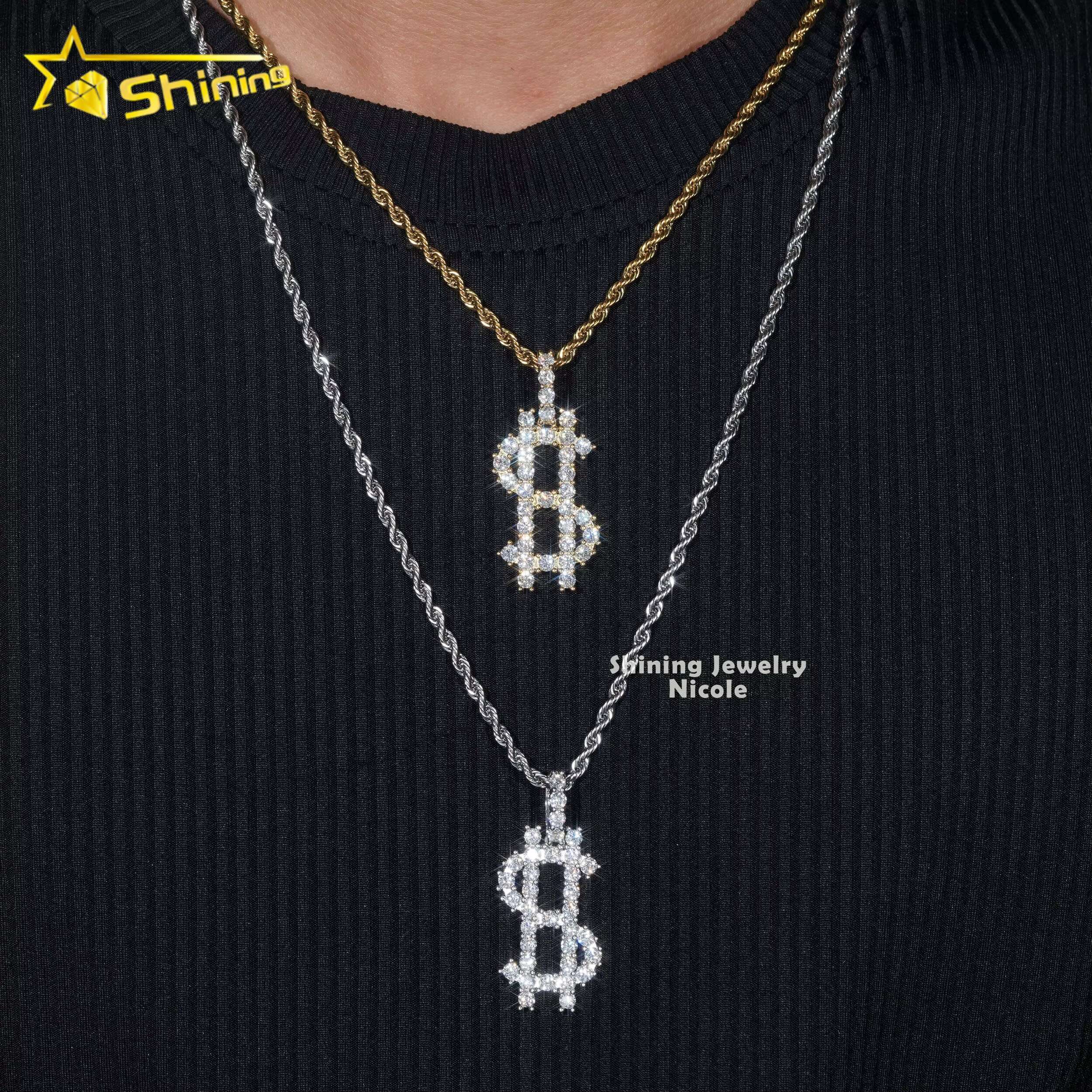 Hip Hop Style Money Sign High Quality GRA Certificate Diamond 925 Silver Moissanite Pendant