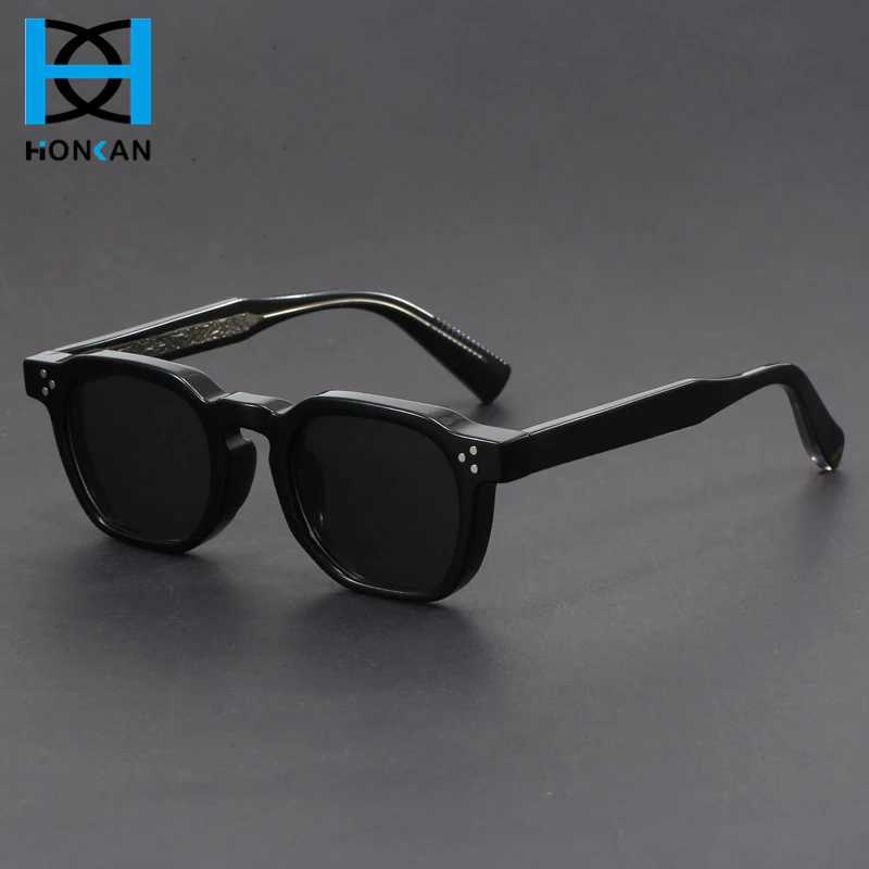 Vintage Rivet Oval Sunglasses Men Punk Propionic Luxury Brand Design Sun Glasses Women Business Party Eyewear UV400 EyeglassesC250411