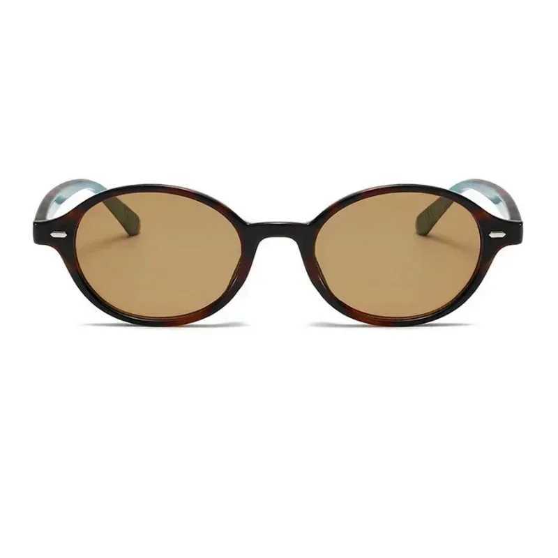 Retro Small Oval Sunglasses Women Men Rivets Shades Fashion Eyewear Luxury Sun Glasses UV400 Female Z250412