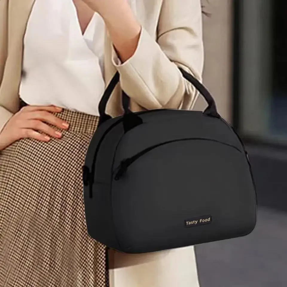 Waterproof lunch bag cooler office desk outdoor picnic insulated durable handbag oil resistant carrying case 250410