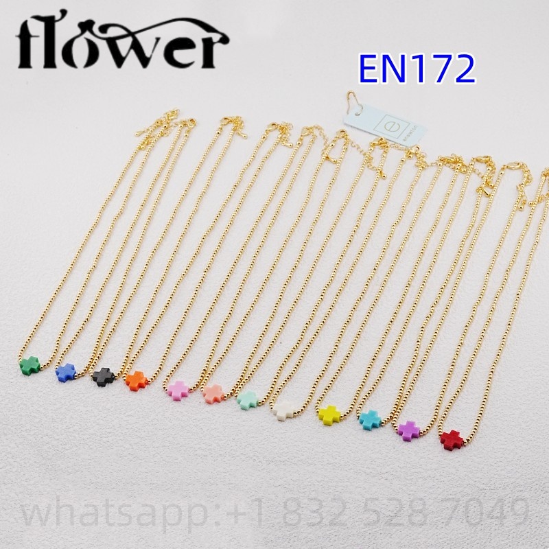 Enewton Gold Cross Pendant Necklaces Brand Jewelry Elegance Female Collar As Christmas Gift