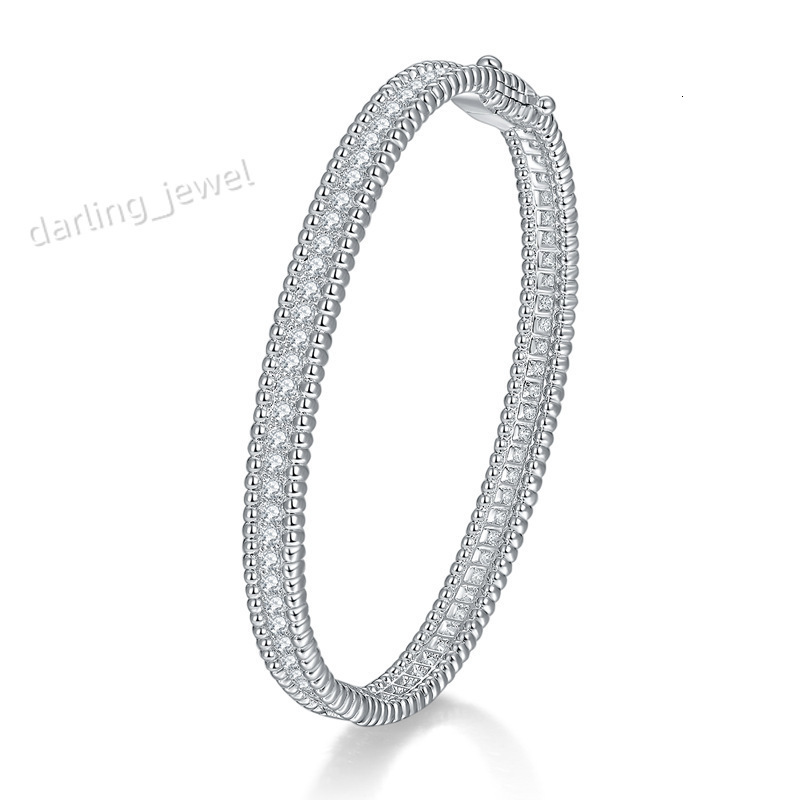 Ruizuan Luxury Charm for Bracelets Bracelet Moissanite Hand Bracelet for Men 925 Silver
