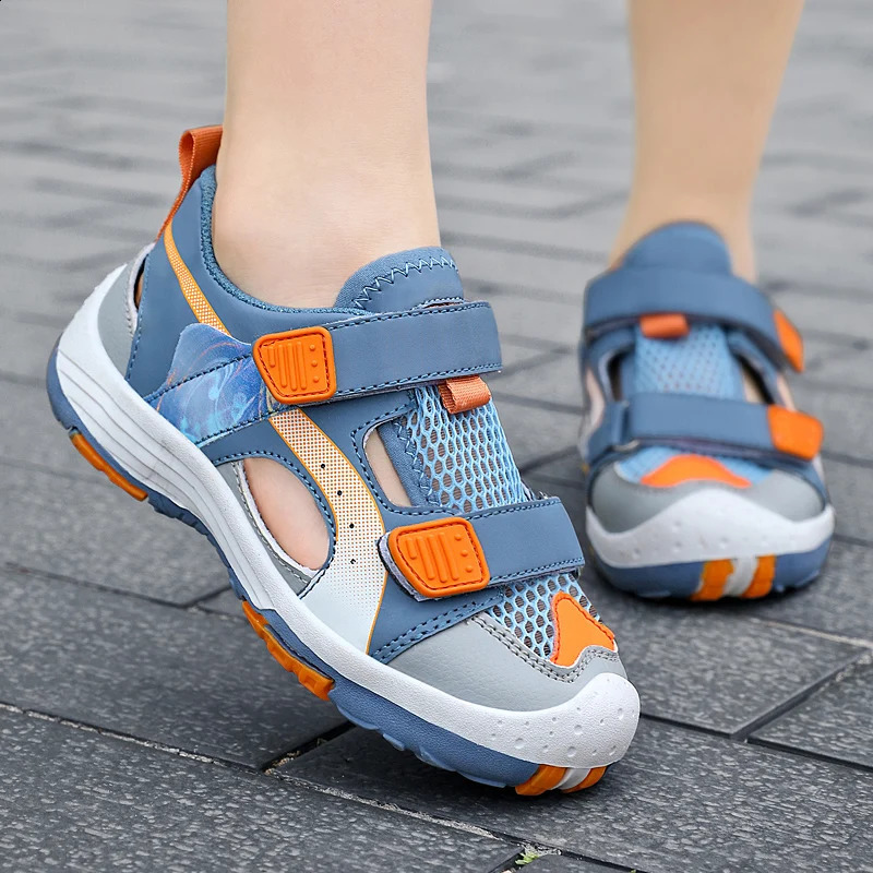 Boys Soft Sandals Fashion Children Shoes Solid Color Baby Sole Anti-slip Anti collision outdoor Girls Sandalias Flat Beach 250411