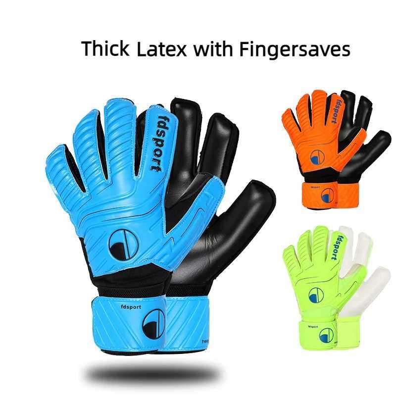 High quality childrens mens goalkeeper gloves thick latex soccer finger protection gloves soccer goalkeeper kitXJ250412