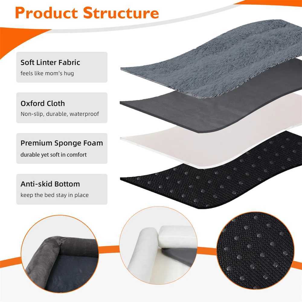 XXXL large sedative dog bed orthodontic memory foam sofa waterproof removable cover plush pad suitable for small medium and large dogs X250412