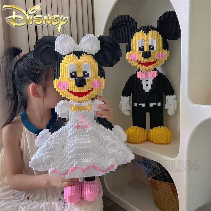 Disney Mickey Minnies new childrens building block toy Micro Particles education assembly building block 3D assembly toy Y2504012