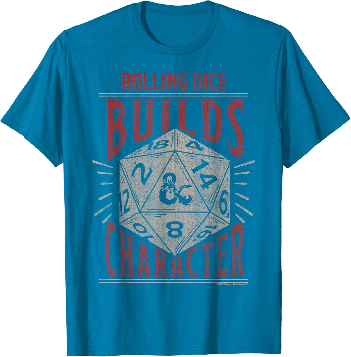 T shirt for Mens Rolling Dice Builds Character Short Sleeve Graphic Tee Casual Tops Clothes Short sleeve cool