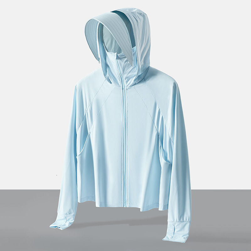 Sunscreen Clothes for Women in Summer Anti Uv Ice Silk Cloak Skin Clothes Breathable Sunshade Loose Outer Layer