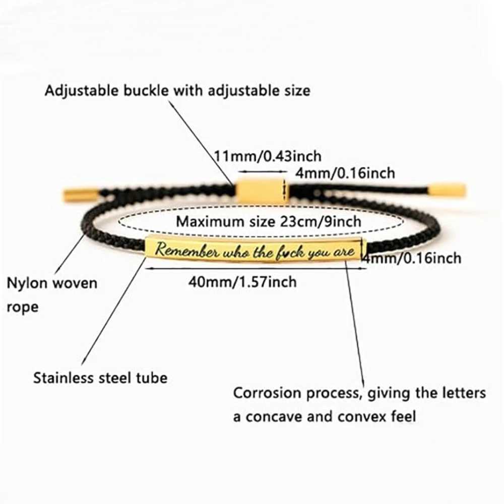 Popular Charms DONT LET THE HARD DAYS WIN Motivational Tube Bracelet for Best Friends Gift Trendy Adjustable Bangles JewelryC250411