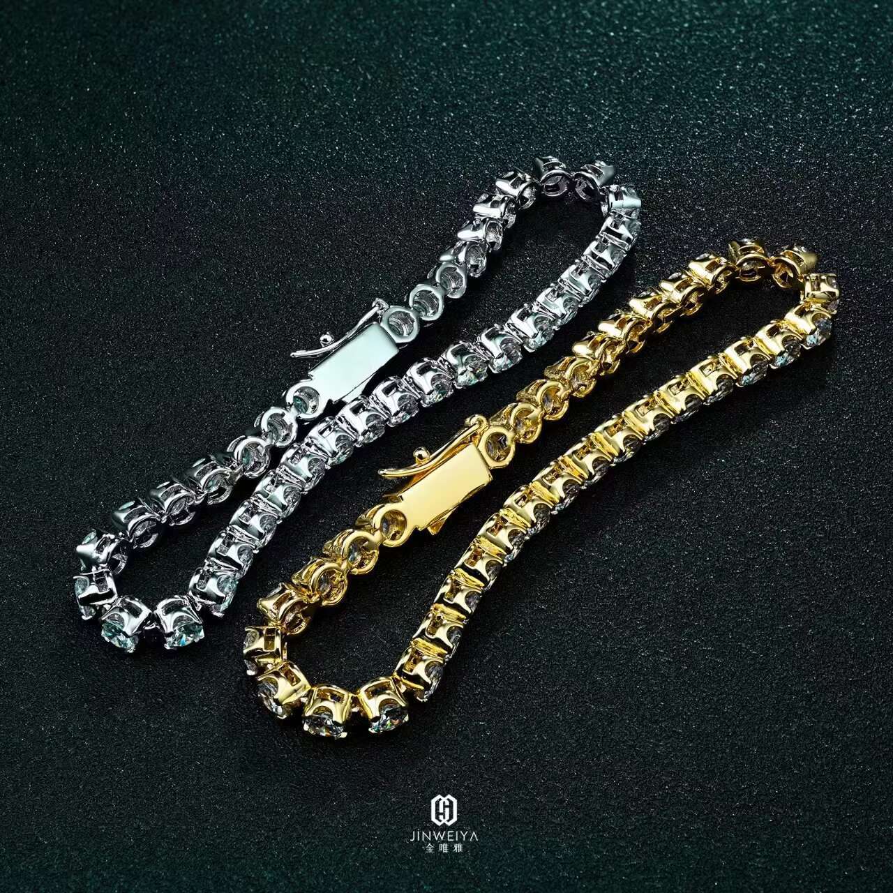 Manufacturer GRA Approval Classic Bracelet 925 Silver 5A Moissanite Tennis Bracelet Gift for Couple