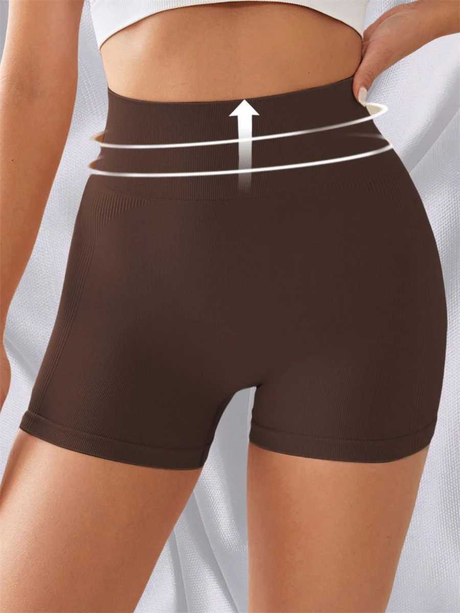 Womens gym shorts low waist seamless yoga shorts exercise bike shorts stretch fitness exercise running bike shorts sexy legs Y250412