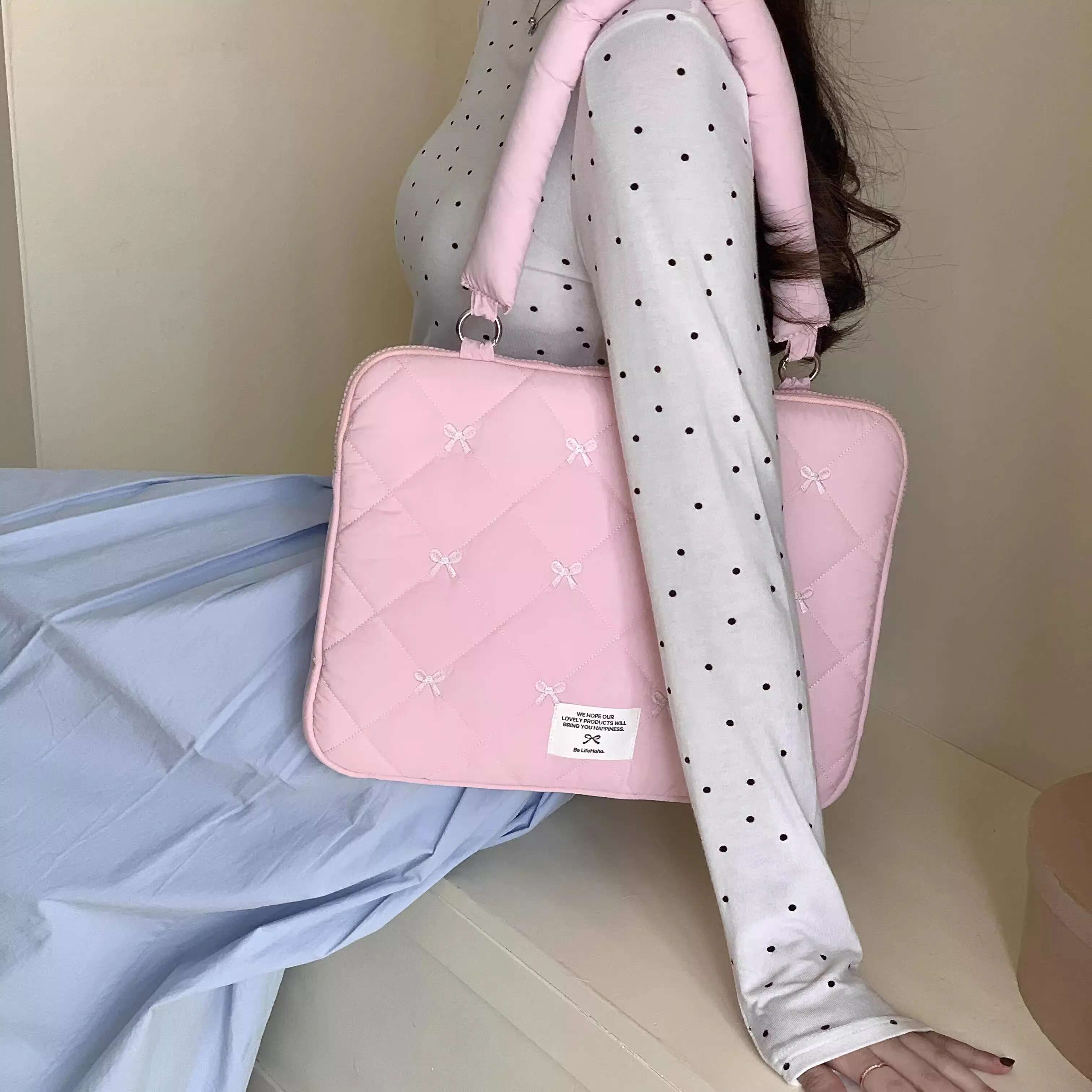 Cute Shockproof For Book Air13.6 Pro13 15 16 Samsung Xiaomi Huawei 14 15.6 Inch Laptop Storage Shoulder Bag