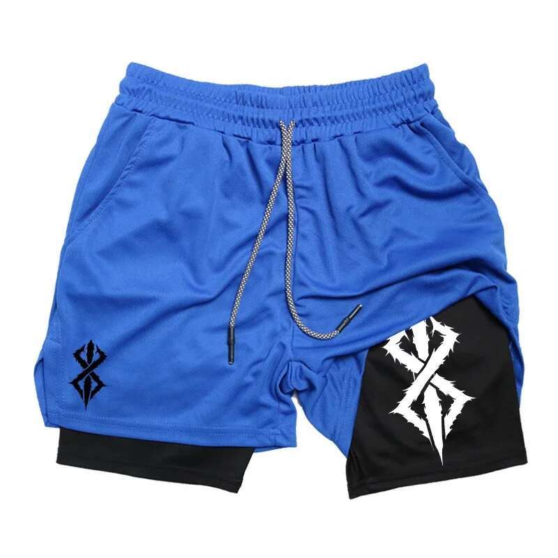 2025 Men's 2-in-1 fiess sports Running performance Summer quick drying breathable basketball casual shorts