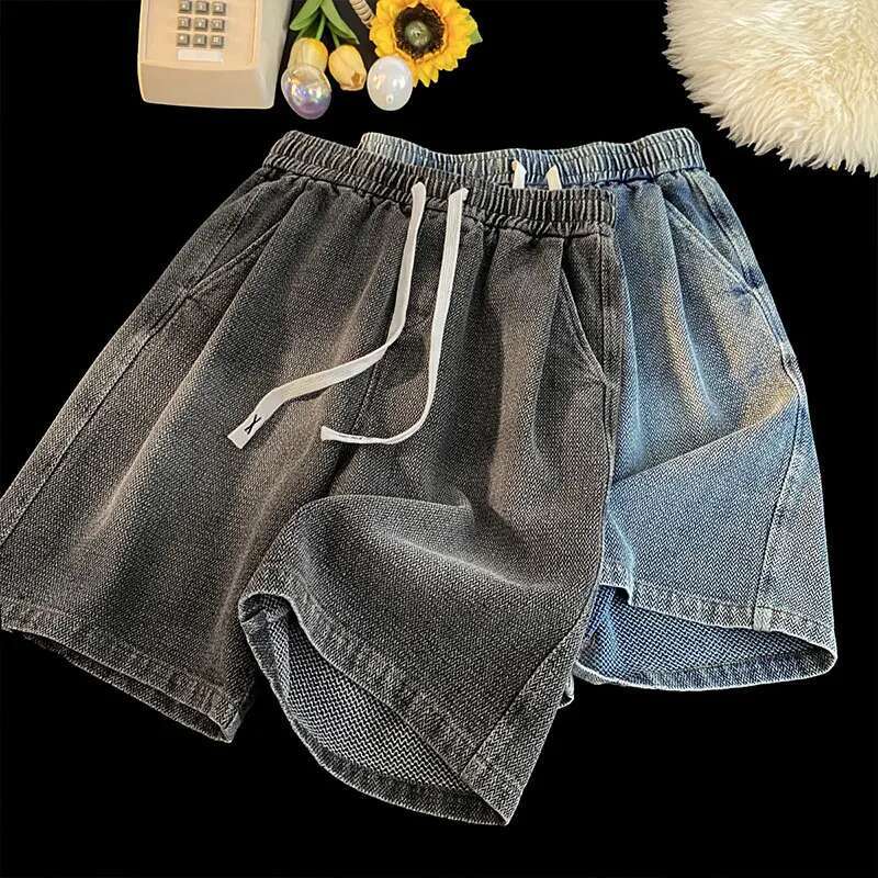 Summer New Men Solid Color Casual Shorts Sport Basketball Short Pants Classic Fit Drawstring Workout