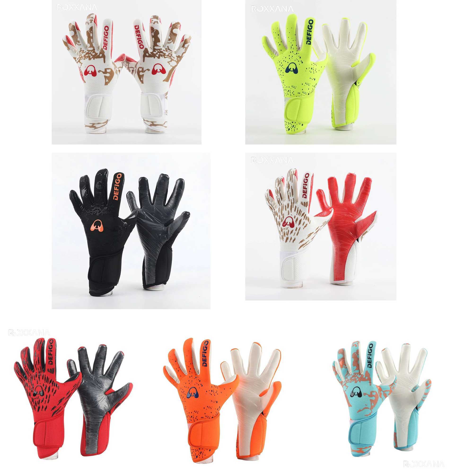 ROXXANA Youth Goalkeeper Gloves Latex Thick Anti slip Shock Absorbent Wrist Protection Sports Gloves (Size 6-10)XJ250412