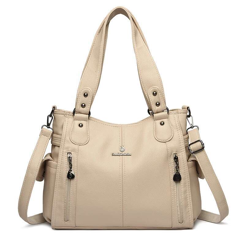 High Quality Soft Leather Shoulder Crossbody For Women 2024 Large Capacity Tote Bag Brand Designer Handbag Sac A Main