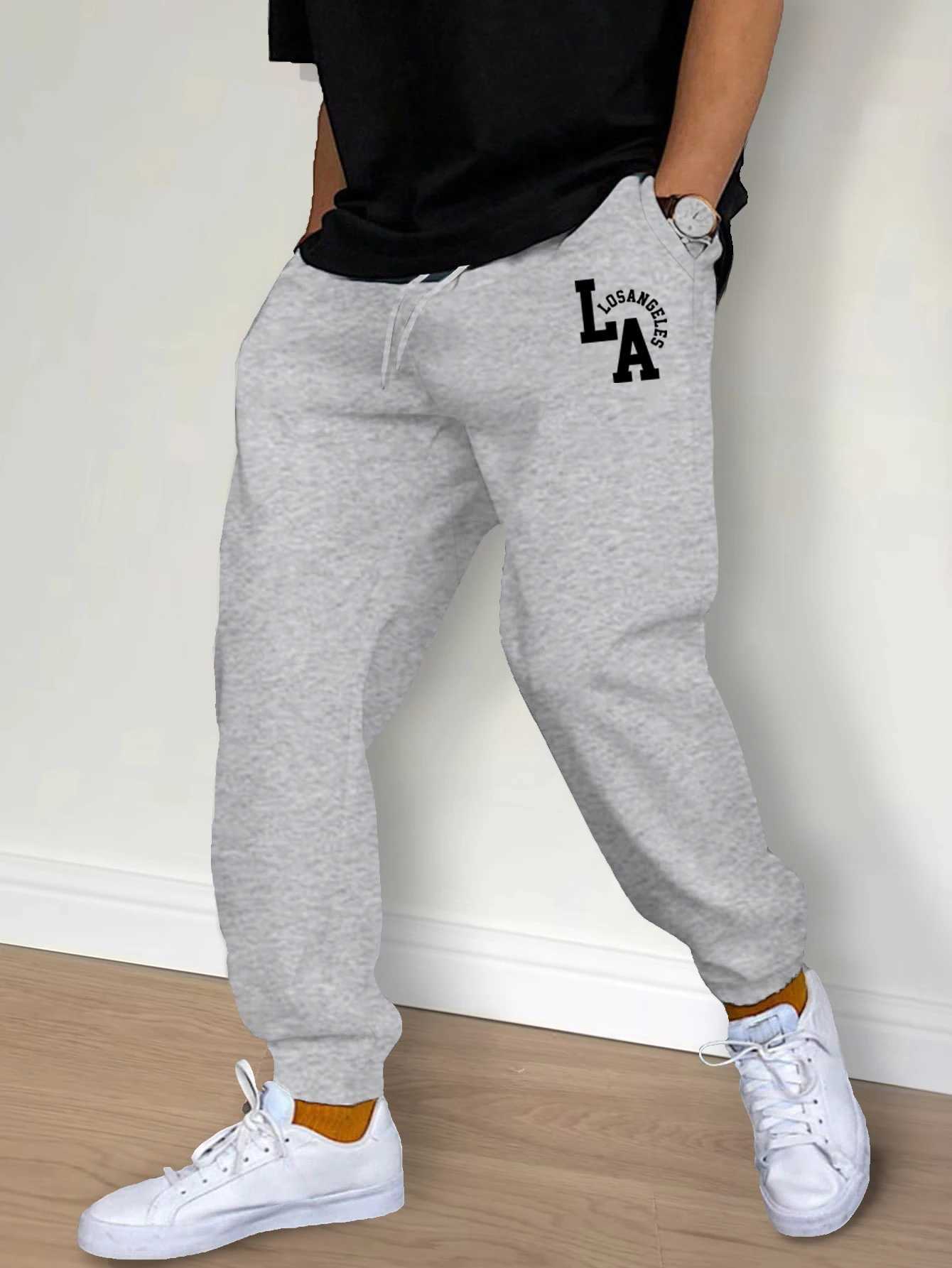 Mens casual pants fashionable drawstring casual pants joggers running gym fitness exercise streetwear S-3XL W250411