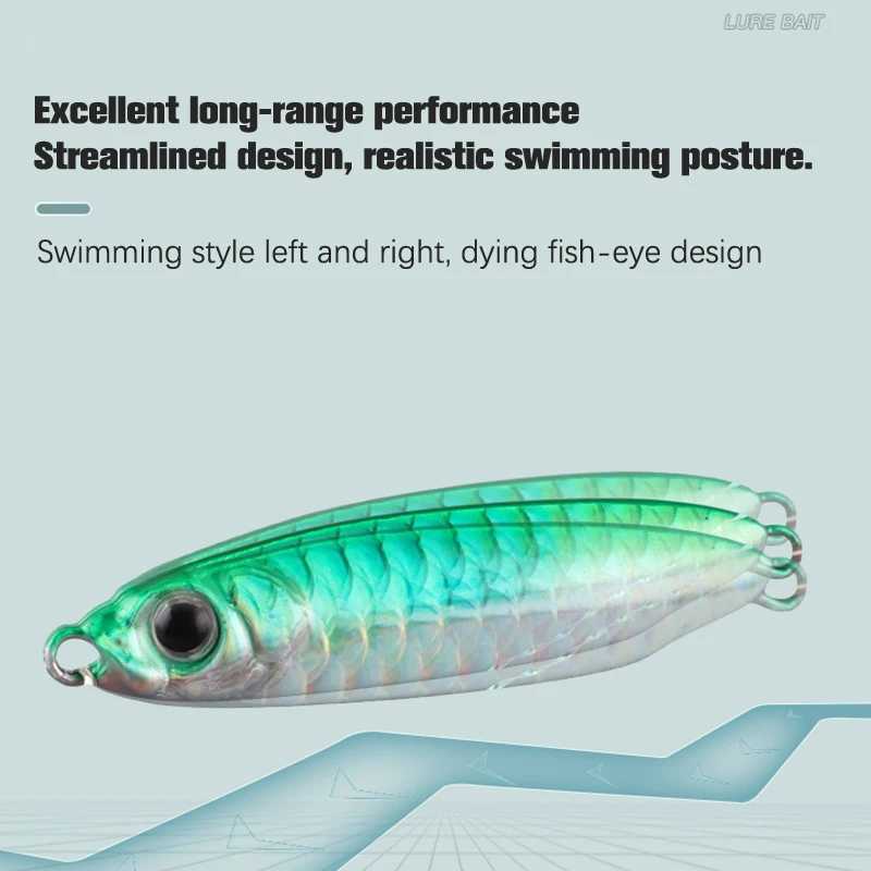 1set Micro Metal Jig 7g 10g 15g 20g 25g 30g Shore Casting Jigging lure Shore Casting Saltwater Fishing lure Bit Artificial Bait Z250411