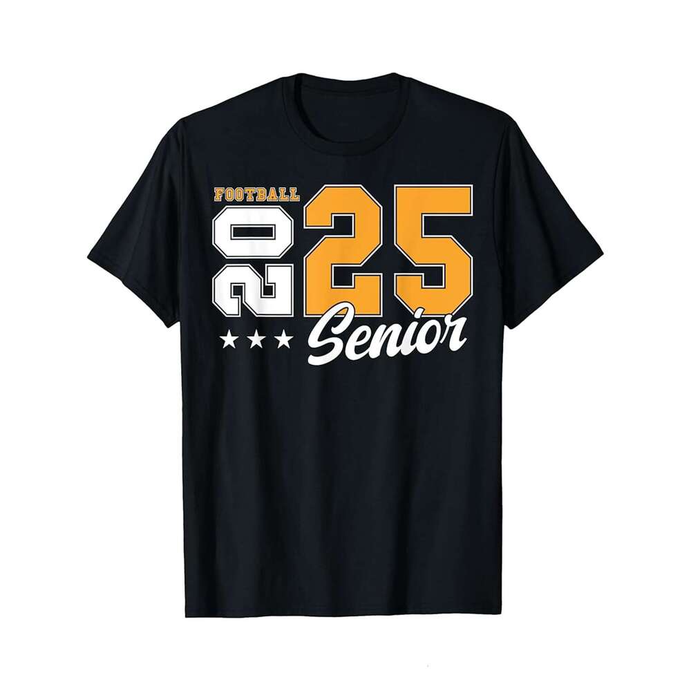 Designer T shirt Football Senior Night Football Senior 2025 Graduation 53 ,100% cotton, short sleeve , Wrinkle resistant, Casual, comfortable fit - 22