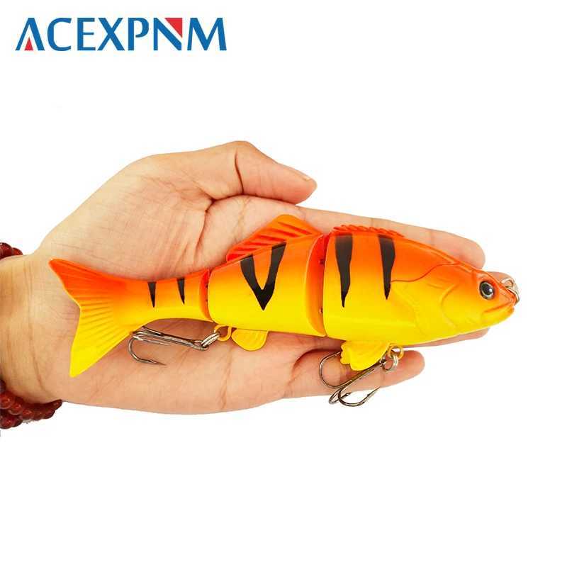 2024 New Hard Fishing Lure 3 Segments Artificial Lure Multi Jointed Swimbait Lifelike Crankbait Sinking Wobblers 50g 15cm Z250411