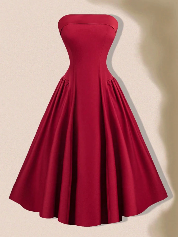 Plus Size Womens 2025 Summer Sleeveless Bra Sexy Evening Dress Polyester Material 250411