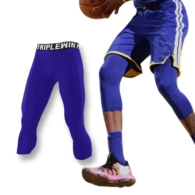 Men GYM Running Tights Pants Kid Children Soccer Fitness Exercise Sport 3/4 Cropped Legging Shorts J12251111