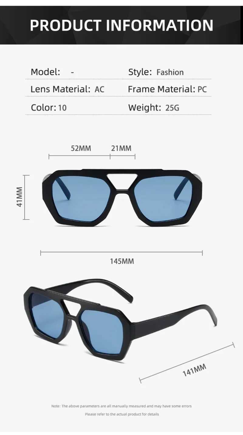 Fashion Vintage Square Sunglasses Women For Men Sun Glasses Punk Shades Luxury Brand Designer Flat Top Shades UV400 Glasses Z250411