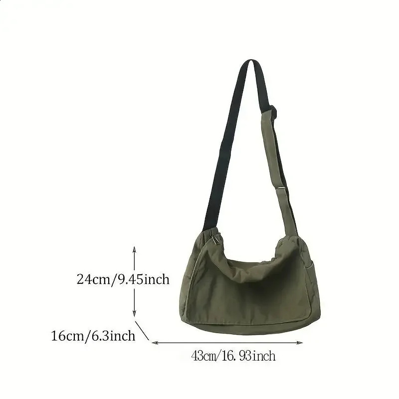 Womens messenger bag retro handbag cross body handbag canvas youth shoulder handbag casual handbag 250411