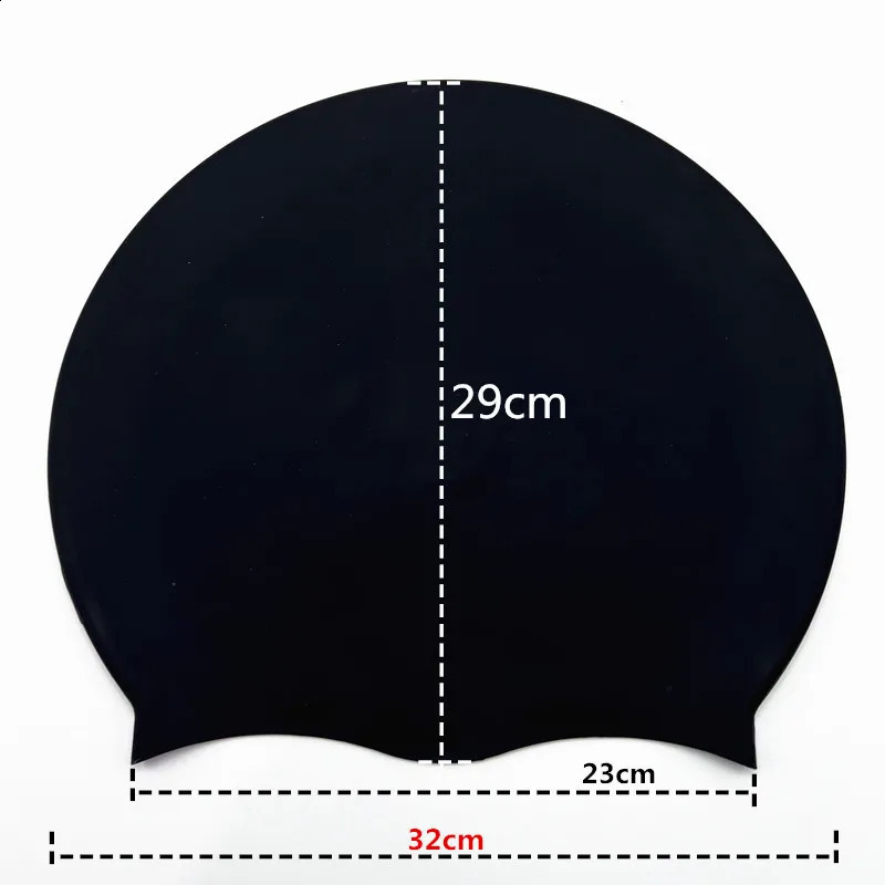 1pc Large Silicone Swimming CapWaterproof Silicone Swim Cap - ned For Long Hair Anti-Slip n Cap 250411
