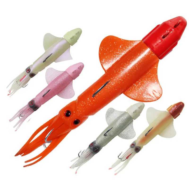 AS Soft Lure Squid Skirts Bait 120g150g200g Fishing Octopus Boat Sea Fishing PVC Rubber Artificial Soft Bait Trolling Leurre Z250411