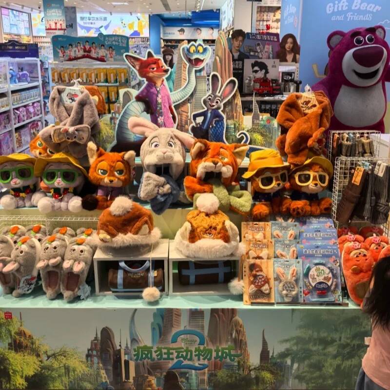 Custom Miniso Zootopia Cute Nick Judy Movie Merchdise Cosplay 3 In 1 Winter Fleece Set Hat Scarf And Gloves Festival Gifts