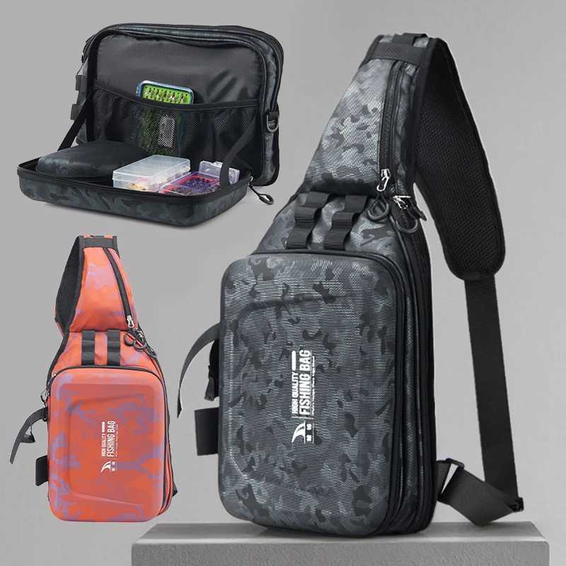 Fishing Chest Bag can be Hung Rod Hanging Fish Tackle Lure Organizer Storage Molle Bags Outdoor Hiking Waist Pack Large Satchel Z250411