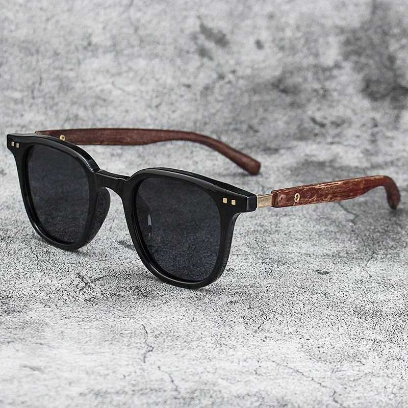 Trendy Retro Wood Grain Sunglasses for Women and Men New Square Frame Sun Glasses UV Protection Cycling Eyewear Outdoor Street Z250411