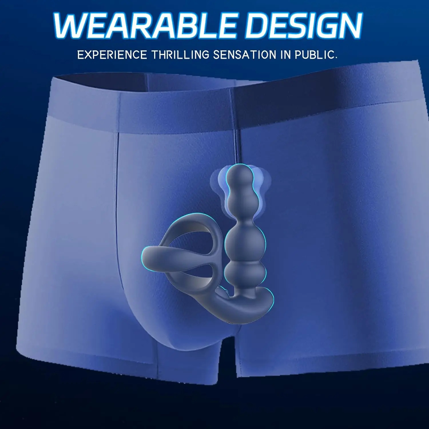 Male Prostate Massager 360° Rotation Anal Vibrator with Penis Ring Butt Plug Remote Control Wearable Anus Sex Toy for Men Gay 250410