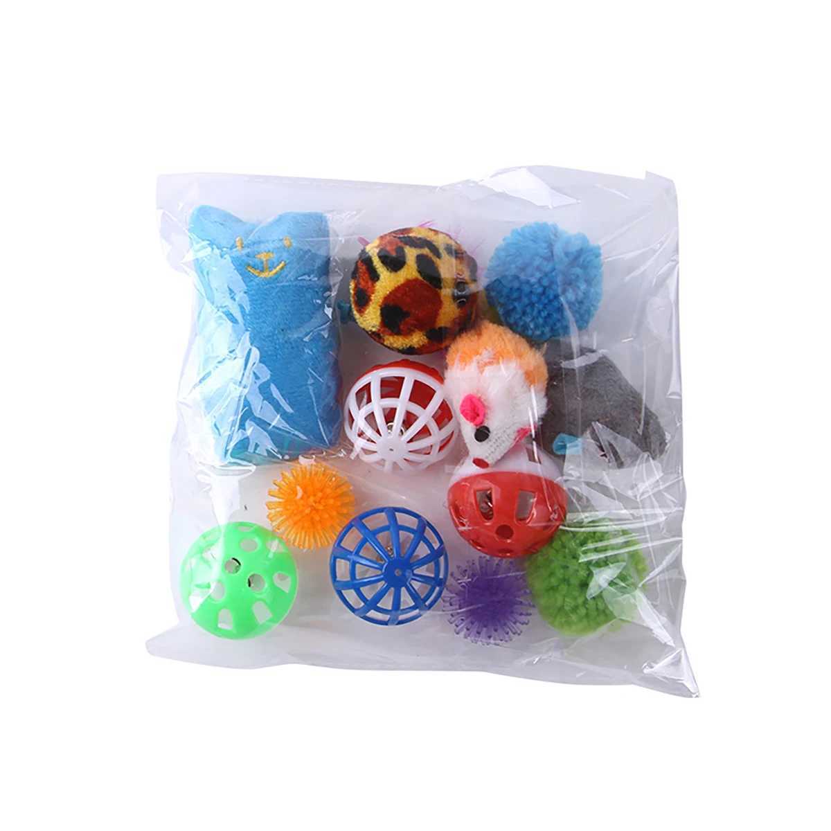 12/20 pieces of pet cat toys various cat toy combination sets interesting cat toys cat sticks sisal mice Bell ball cat supplies Y250412