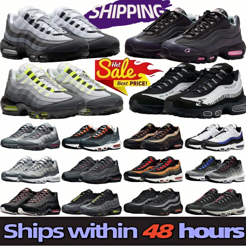 Outdoor style 95 95s sneakers mens designer running shoes womens casual shoes gray black white brown couples non-slip shoes